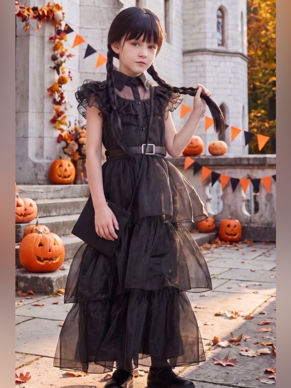 Wednesday Addams Costume Dress Adams Family Costumes Cosplay size 10–12 years